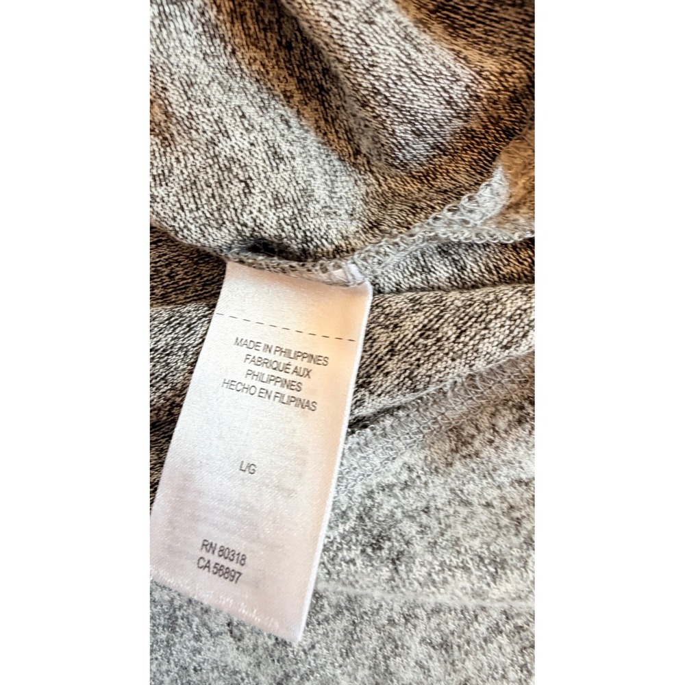 Lucky Brand Womens Heathered Grey Long Sleeve Crewneck Knit Sweater Large - Picture 9 of 10